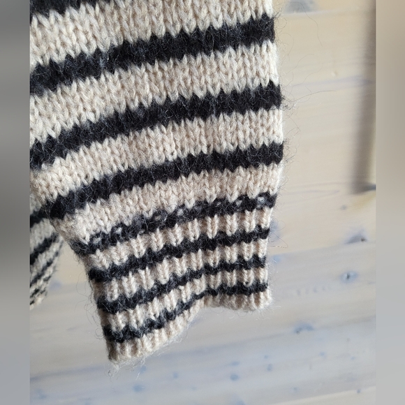 Wallace Funnel Neck Stripe Mohair Sweater with Pocket size XS - Picture 3 of 7